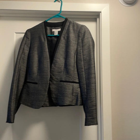 Gorgeous Shiny Silver& Black Blazer